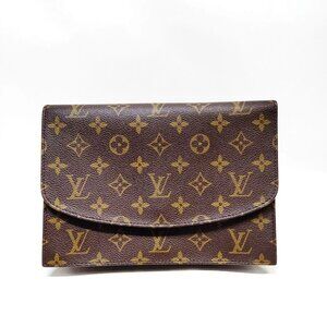 Authentic Louis Vuitton Pochette Rabat Brown Monogram Clutch Bag mn520-022826